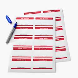 Etiquetas autocolantes para nomes