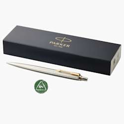 Caneta esferográfica Parker™ Jotter em aço inoxidável – Tinta azul
