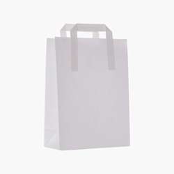 Sacos de compras em papel – 220 x 105 x 300 mm – Branco – 300 uni.