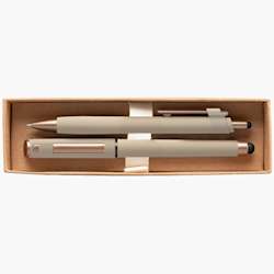 Conjunto de Canetas Kent com Acabamento em Bronze