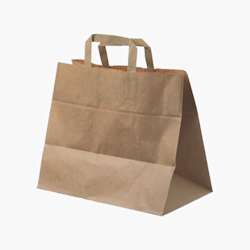 Sacos de compras em papel – 360 x 310 x 360 mm – Castanho – 125 uni.
