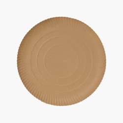 Pratos de papel FSC® com revestimento – Redondos 34 cm – Castanho – 200 uni.