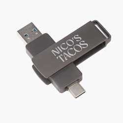 Pen USB 32 GB rotativa com dupla entrada