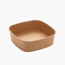 Taças para salada 900 ml – 170 x 170 x 50 mm – Castanho – 300 uni.
