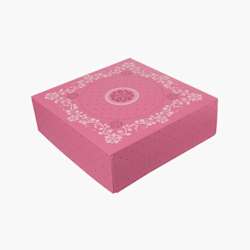 Caixa para bolo – 340 x 340 x 110 mm – Rosa – 50 uni.