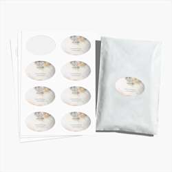 Folhas de autocolantes ovais