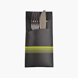 Bolsa para talheres descartáveis com guardanapo – Verde lima – 520 uni.