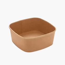 Taças para salada 1200 ml – 170 x 170 x 65 mm – Castanho – 300 uni.