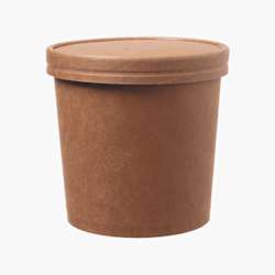 Tampas para tigela de sopa FSC® 750/950 ml – Castanho – 500 uni.