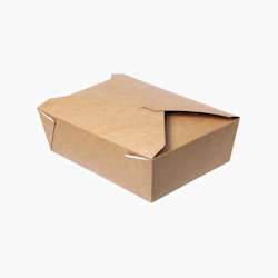 Caixa para refeições com tampa de encaixe 1600 ml – 200 x 140 x 65 mm – Castanho – 200 uni.