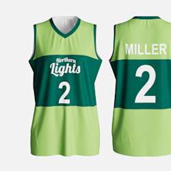 Camisola de basquetebol com decote em bico para mulher