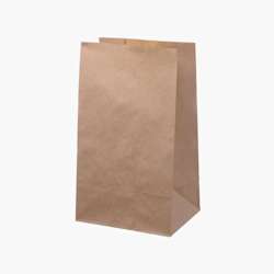 Embalagens de papel para pastelaria com fundo bloco e janela – 180 x 130 x 300 mm – Castanho – 500 uni.