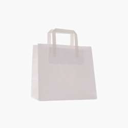 Sacos de compras em papel – 260 x 170 x 260 mm – Branco – 250 uni.