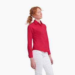 Camisa feminina de manga longa em popelina Russell Athletic®