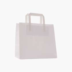 Sacos de compras em papel – 310 x 218 x 240 mm – Branco – 250 uni.