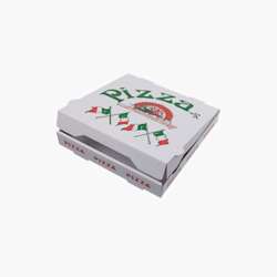 Caixas para pizza – Francia, 26 x 26 x 4 cm – Bandeira italiana – 100 uni.