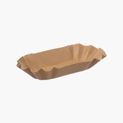 Bandeja de papel FSC® com revestimento – 19,5 x 11 x 3,2 cm – Castanho – 1000 uni.