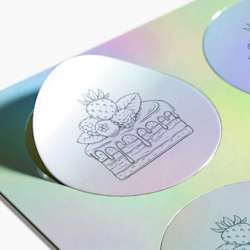 Folhas de autocolantes holográficos