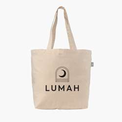 Sacola de compras de algodão e poliéster reciclados para o dia a dia – 50 x 33 cm