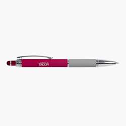Caneta stylus com empunhadura em padrão diamante e toque suave