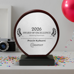 Round Wooden Plaque Award