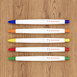 White Opaque Assorted Color Pens