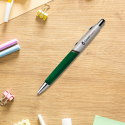 Green with Silver Ball Pens