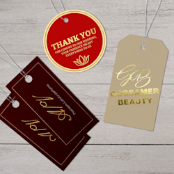 Raised Foil Hang Tags