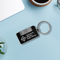 Rectangular Metal Keychains