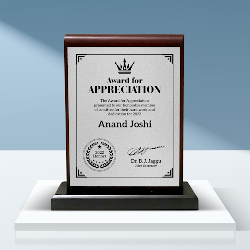 Wooden Award Memento
