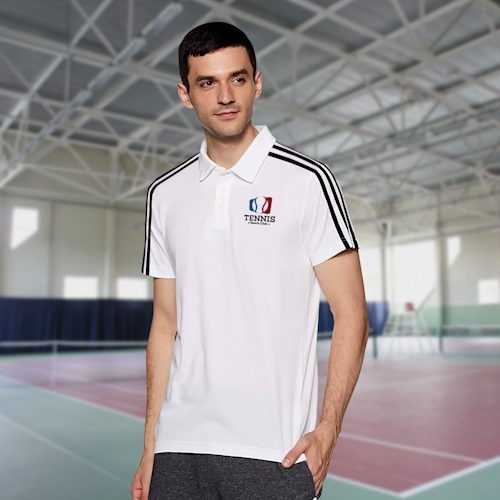Adidas® 3 stripe Polo T-shirts