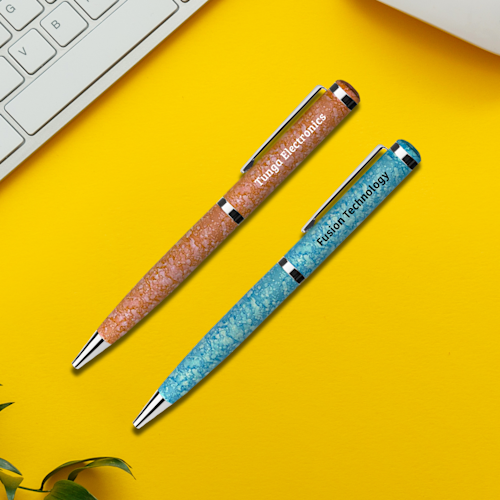 Marble Design Metal Ball Pens