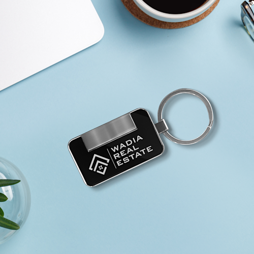 Rectangular Metal Keychains