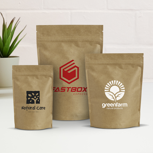 Kraft Paper Stand Up Pouches