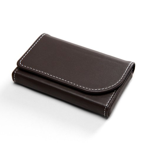 Brown Leather Horizontal Business Card Holders