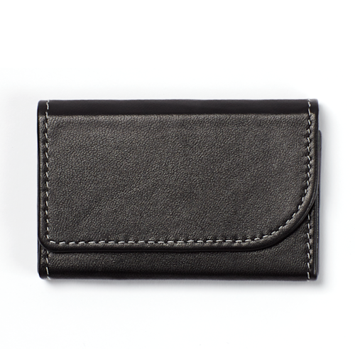 Black Leather Horizontal Business Card Holders