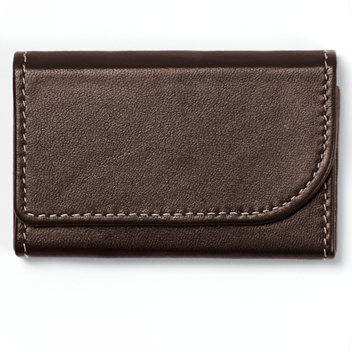 Brown Leather Horizontal Business Card Holders