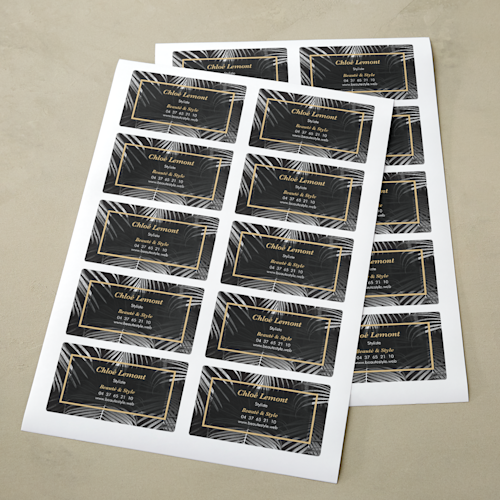 Cartes de visite autocollantes