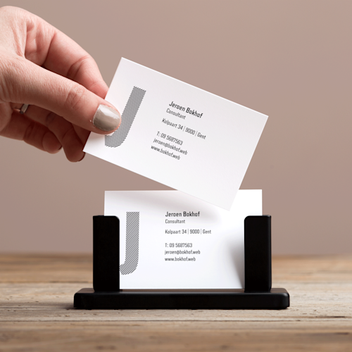 Stalen bureaukaartjeshouders