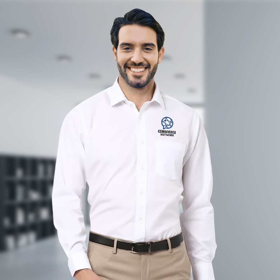 Embroidered Men's Office Shirt