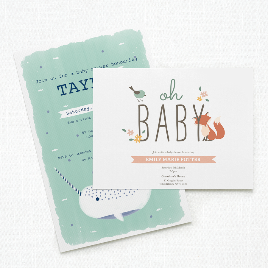 vistaprint baby shower invites