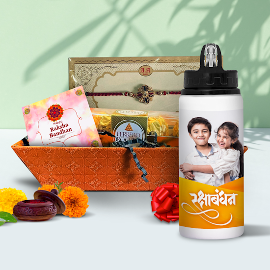 Printed Bottle with Rakhi > Overview image