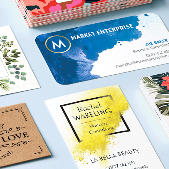 Business card fonts