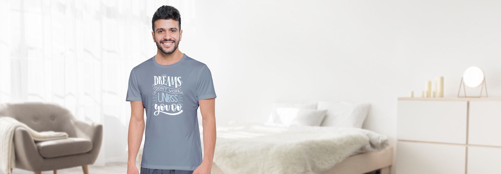 Larger version: Men's Basic Polyester T-shirts - Colours