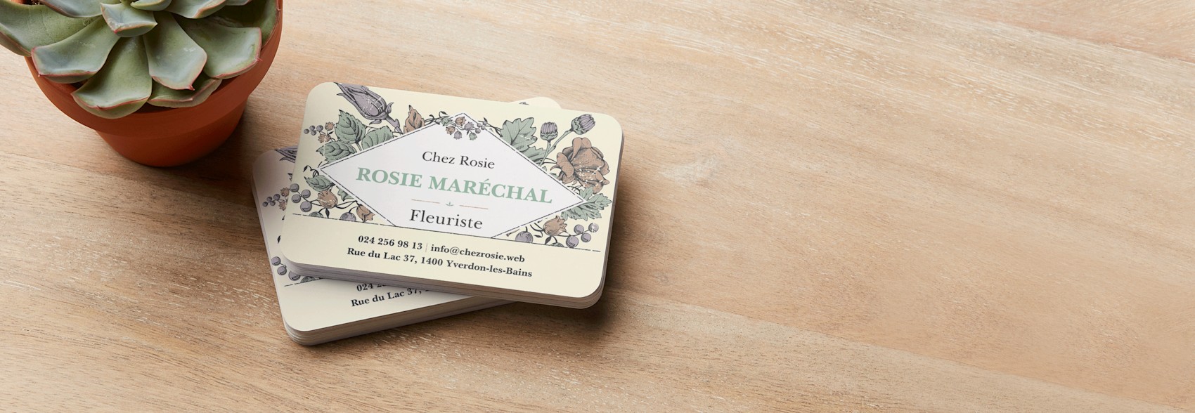 Cartes de visite en papier mat recyclé 3