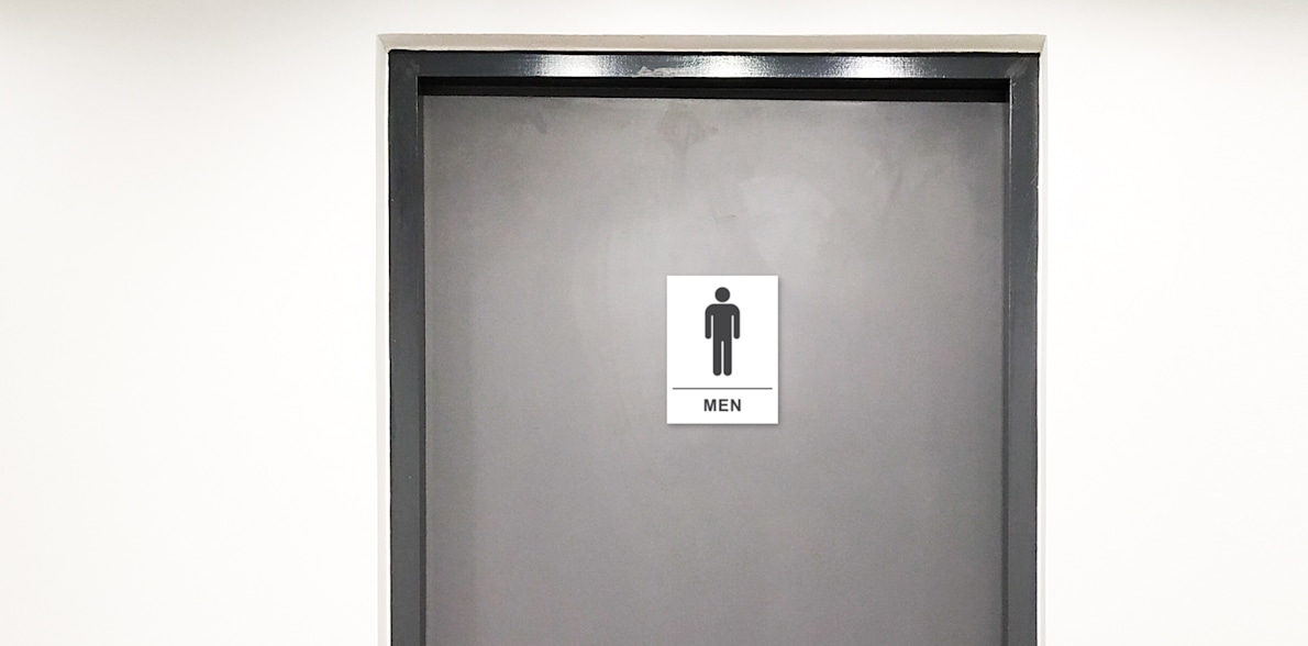 mens  restroom signs