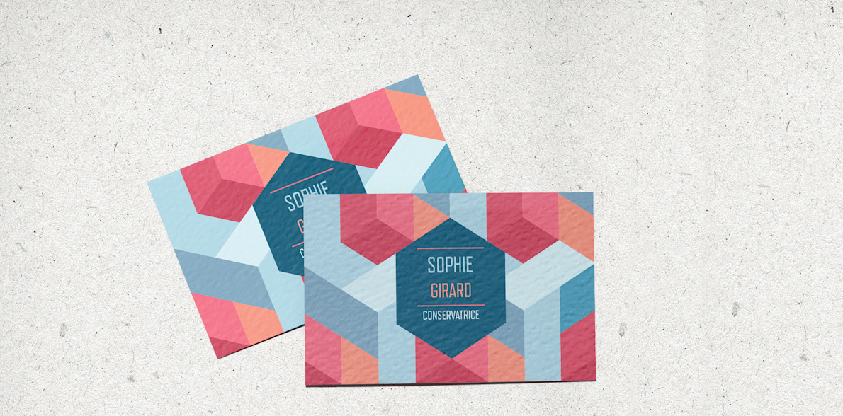 Cartes de visite papier texturé 3
