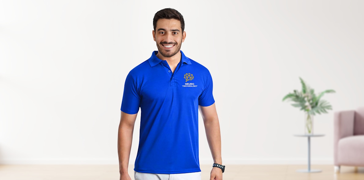 Buy Customized Polyester Polo T-shirt, Embroidered Collared T Shirt