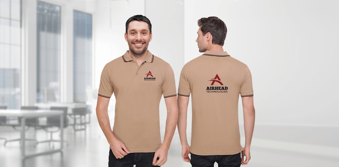 Larger version: Pikmee Tipline Double tipped Polo T-Shirts - Men (Back & Left) > Hero img1