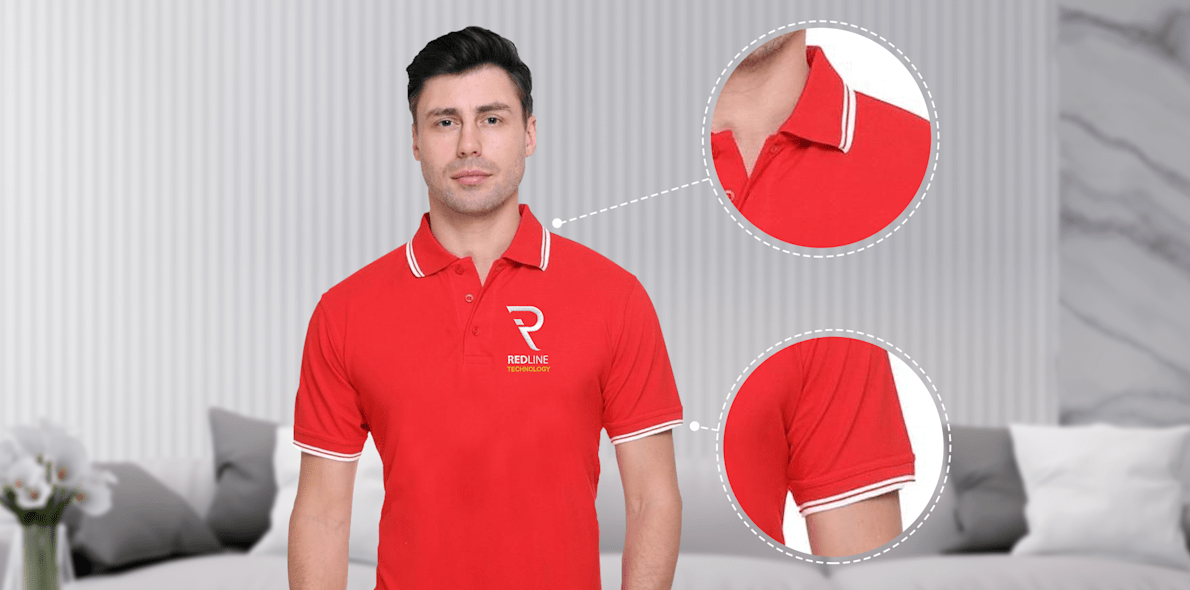 Larger version: Pikmee Tipline Double tipped Polo T-shirts - Men